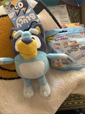 Blue Plush Character Stuffed Animal - Soft Kids Toy
